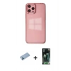 MARSİLYAN™- iPhone 12 Pro Max Kılıf Doruk Doku Prime - Siyah 360 Mat Full Body Arka Koruyucu + Shine Kamera Lens Koruma Cam - MI