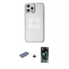 MARSİLYAN™- iPhone 12 Pro Max Kılıf Doruk Doku Prime - Siyah 360 Mat Full Body Arka Koruyucu + Renkli Kamera Lens Koruma Cam - YL
