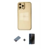 MARSİLYAN™- iPhone 12 Pro Max Kılıf Doruk Doku Prime - Siyah 3D Antistatik Hayalet Cam Ekran Koruyucu + Metal Kamera Lens Koruma Cam - KI