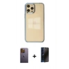 MARSİLYAN™- iPhone 12 Pro Max Kılıf Doruk Doku Prime - Siyah 3D Antistatik Hayalet Cam Ekran Koruyucu + Neon Fosforlu Kamera Lens - SI