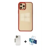 MARSİLYAN™- iPhone 12 Pro Max Kılıf Doruk Doku Prime - Siyah 3D Antistatik Seramik Nano Ekran Koruyucu + Shine Kamera Lens - GD