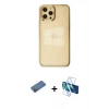 MARSİLYAN™- iPhone 12 Pro Max Kılıf Doruk Doku Prime - Siyah 3D Antistatik Seramik Nano Ekran Koruyucu + Shine Kamera Lens Koruma Cam - GD