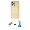 MARSİLYAN™- iPhone 12 Pro Max Kılıf Doruk Doku Prime - Siyah 5D Eko Cam Ekran Koruyucu + Shine Kamera Lens Koruma Cam - PE