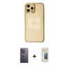 MARSİLYAN™- iPhone 12 Pro Max Kılıf Doruk Doku Prime - Siyah 6D Mat Seramik Hayalet Nano Ekran Koruyucu + Neon Fosforlu Kamera Lens - BZ