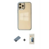MARSİLYAN™- iPhone 12 Pro Max Kılıf Doruk Doku Prime - Siyah 6D Mat Seramik Hayalet Nano Ekran Koruyucu + Shine Kamera Lens Koruma Cam - SH