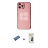 MARSİLYAN™- iPhone 12 Pro Max Kılıf Doruk Doku Prime - Siyah 6D Mat Seramik Hayalet Nano Ekran Koruyucu + Shine Kamera Lens Koruma Cam - GD