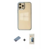MARSİLYAN™- iPhone 12 Pro Max Kılıf Doruk Doku Prime - Siyah 6D Mat Seramik Hayalet Nano Ekran Koruyucu + Pembe Shine Kamera Lens Koruma Cam