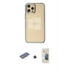 MARSİLYAN™- iPhone 12 Pro Max Kılıf Doruk Doku Prime - Siyah 6D Mat Seramik Hayalet Nano Ekran Koruyucu + Renkli Kamera Lens Koruma Cam - MI