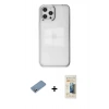 MARSİLYAN™- iPhone 12 Pro Max Kılıf Doruk Doku Prime - Siyah 6D Mat Seramik Hayalet Nano Ekran Koruyucu + Shine Kamera Lens Koruma Cam - GS