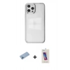 MARSİLYAN™- iPhone 12 Pro Max Kılıf Doruk Doku Prime - Siyah Joko 5D Cam + Shine Kamera Lens Koruma Cam - MI