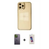 MARSİLYAN™- iPhone 12 Pro Max Kılıf Doruk Doku Prime - Siyah Joko 5D Cam + Neon Fosforlu Kamera Lens - YL