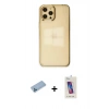 MARSİLYAN™- iPhone 12 Pro Max Kılıf Doruk Doku Prime - Siyah Joko 5D Cam + Shine Kamera Lens Koruma Cam - MI