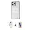 MARSİLYAN™- iPhone 12 Pro Max Kılıf Doruk Doku Prime - Siyah Joko 5D Cam + Shine Kamera Lens - LT