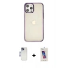 MARSİLYAN™- iPhone 12 Pro Max Kılıf Doruk Doku Prime - Siyah Joko 5D Cam + Shine Kamera Lens - LT