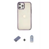 MARSİLYAN™- iPhone 12 Pro Max Kılıf Doruk Doku Prime - Siyah Joko Magic 5D Cam + Metal Kamera Lens Koruma Cam - GD