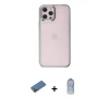 MARSİLYAN™- iPhone 12 Pro Max Kılıf Doruk Doku Prime - Siyah Joko Magic 5D Cam + Gold Shine Kamera Lens Koruma Cam