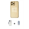 MARSİLYAN™- iPhone 12 Pro Max Kılıf Doruk Doku Prime - Siyah Joko Magic 5D Cam + Shine Kamera Lens - LT