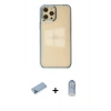 MARSİLYAN™- iPhone 12 Pro Max Kılıf Doruk Doku Prime - Siyah Joko Magic 5D Cam + Shine Kamera Lens Koruma Cam - MI