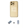 MARSİLYAN™- iPhone 12 Pro Max Kılıf Doruk Doku Prime - Siyah Joko Magic 5D Cam + Metal Kamera Lens Koruma Cam - KI