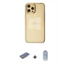 MARSİLYAN™- iPhone 12 Pro Max Kılıf Doruk Doku Prime - Siyah Joko Magic 5D Cam + Renkli Kamera Lens Koruma Cam - PE