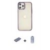 MARSİLYAN™- iPhone 12 Pro Max Kılıf Doruk Doku Prime - Siyah Joko Magic 5D Cam + Renkli Kamera Lens Koruma Cam - PE