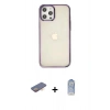 MARSİLYAN™- iPhone 12 Pro Max Kılıf Doruk Doku Prime - Siyah Joko Magic 5D Cam + Renkli Kamera Lens Koruma Cam - TU