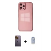 MARSİLYAN™- iPhone 12 Pro Max Kılıf Doruk Doku Prime - Siyah Joko Magic 5D Cam + Neon Fosforlu Kamera Lens - SI