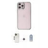 MARSİLYAN™- iPhone 12 Pro Max Kılıf Doruk Doku Prime - Siyah Joko Magic 5D Cam + Shine Kamera Lens - GD