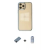 MARSİLYAN™- iPhone 12 Pro Max Kılıf Doruk Doku Prime - Siyah Joko Magic 5D Cam + Shine Kamera Lens Koruma Cam - SH
