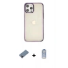 MARSİLYAN™- iPhone 12 Pro Max Kılıf Doruk Doku Prime - Siyah Joko Magic 5D Cam + Shine Kamera Lens Koruma Cam - SH