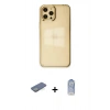 MARSİLYAN™- iPhone 12 Pro Max Kılıf Doruk Doku Prime - Siyah Joko Magic 5D Cam + Yeşil Renkli Kamera Lens Koruma Cam
