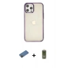 MARSİLYAN™- iPhone 12 Pro Max Kılıf Doruk Doku Prime - Siyah Joko Magic 5D Hayalet Cam + Shine Kamera Lens Koruma Cam - GD