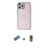 MARSİLYAN™- iPhone 12 Pro Max Kılıf Doruk Doku Prime - Siyah Joko Magic 5D Hayalet Cam + Shine Kamera Lens Koruma Cam - GD