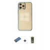 MARSİLYAN™- iPhone 12 Pro Max Kılıf Doruk Doku Prime - Siyah Joko Magic 5D Hayalet Cam + Shine Kamera Lens Koruma Cam - GD