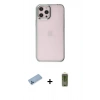 MARSİLYAN™- iPhone 12 Pro Max Kılıf Doruk Doku Prime - Siyah Joko Magic 5D Hayalet Cam + Mavi Shine Kamera Lens Koruma Cam