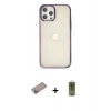 MARSİLYAN™- iPhone 12 Pro Max Kılıf Doruk Doku Prime - Siyah Joko Magic 5D Hayalet Cam + Shine Kamera Lens Koruma Cam - SABE