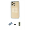 MARSİLYAN™- iPhone 12 Pro Max Kılıf Doruk Doku Prime - Siyah Joko Magic 5D Hayalet Cam + Shine Kamera Lens Koruma Cam - GS