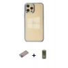 MARSİLYAN™- iPhone 12 Pro Max Kılıf Doruk Doku Prime - Siyah Joko Magic 5D Hayalet Cam + Shine Kamera Lens Koruma Cam - SABE