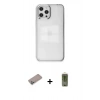 MARSİLYAN™- iPhone 12 Pro Max Kılıf Doruk Doku Prime - Siyah Joko Magic 5D Hayalet Cam + Shine Kamera Lens Koruma Cam - SABE