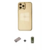 MARSİLYAN™- iPhone 12 Pro Max Kılıf Doruk Doku Prime - Siyah Joko Magic 5D Hayalet Cam + Shine Kamera Lens Koruma Cam - SABE