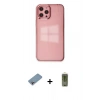 MARSİLYAN™- iPhone 12 Pro Max Kılıf Doruk Doku Prime - Siyah Joko Magic 5D Hayalet Cam + Shine Kamera Lens Koruma Cam - GI