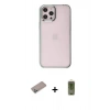 MARSİLYAN™- iPhone 12 Pro Max Kılıf Doruk Doku Prime - Siyah Joko Magic 5D Hayalet Cam + Shine Kamera Lens Koruma Cam - SABE