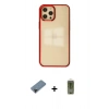 MARSİLYAN™- iPhone 12 Pro Max Kılıf Doruk Doku Prime - Siyah Joko Magic 5D Hayalet Cam + Shine Kamera Lens Koruma Cam - SH
