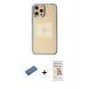MARSİLYAN™- iPhone 12 Pro Max Kılıf Doruk Doku Prime - Siyah Mat Seramik Nano Ekran Koruyucu + Shine Kamera Lens Koruma Cam - GD
