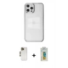 MARSİLYAN™- iPhone 12 Pro Max Kılıf Doruk Doku Prime - Siyah Polymer Nano Ekran Koruyucu + Shine Kamera Lens - GD