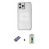 MARSİLYAN™- iPhone 12 Pro Max Kılıf Doruk Doku Prime - Siyah Polymer Nano Ekran Koruyucu + Metal Kamera Lens Koruma Cam - GD