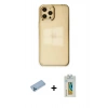 MARSİLYAN™- iPhone 12 Pro Max Kılıf Doruk Doku Prime - Siyah Polymer Nano Ekran Koruyucu + Shine Kamera Lens Koruma Cam - MI