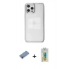MARSİLYAN™- iPhone 12 Pro Max Kılıf Doruk Doku Prime - Siyah Polymer Nano Ekran Koruyucu + Shine Kamera Lens Koruma Cam - PE