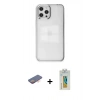 MARSİLYAN™- iPhone 12 Pro Max Kılıf Doruk Doku Prime - Siyah Polymer Nano Ekran Koruyucu + Renkli Kamera Lens Koruma Cam - TU