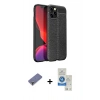 MARSİLYAN™- iPhone 12 Pro Max Kılıf Doruk Klasik Özel Seri - Şeffaf Royal Nano Ekran Koruyucu + Metal Kamera Lens Koruma Cam - GD